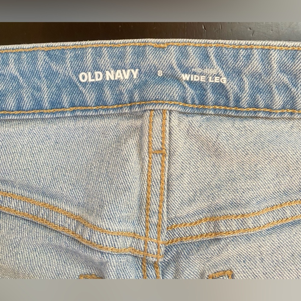 Old Navy Women’s Denim Wide Leg Jeans - Picture 8 of 10